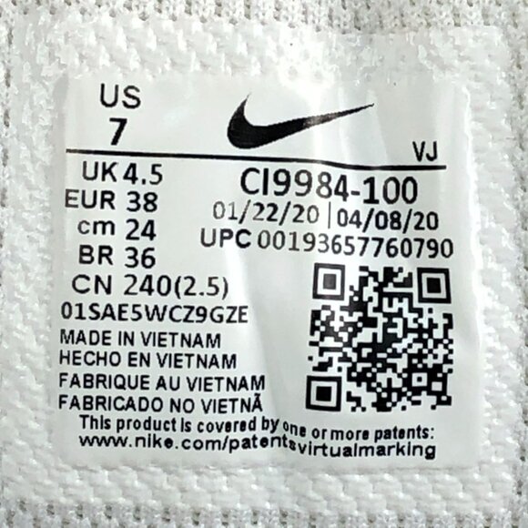 Nike Women's Size 7 Downshifter 10 White Silver Running Sneakers CI9984-100 - Picture 13 of 13